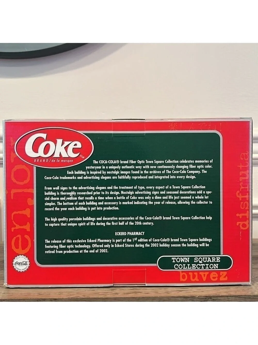 Vintage Coca-Cola Eckerd Pharmacy Town Square Collection Light Up Village House